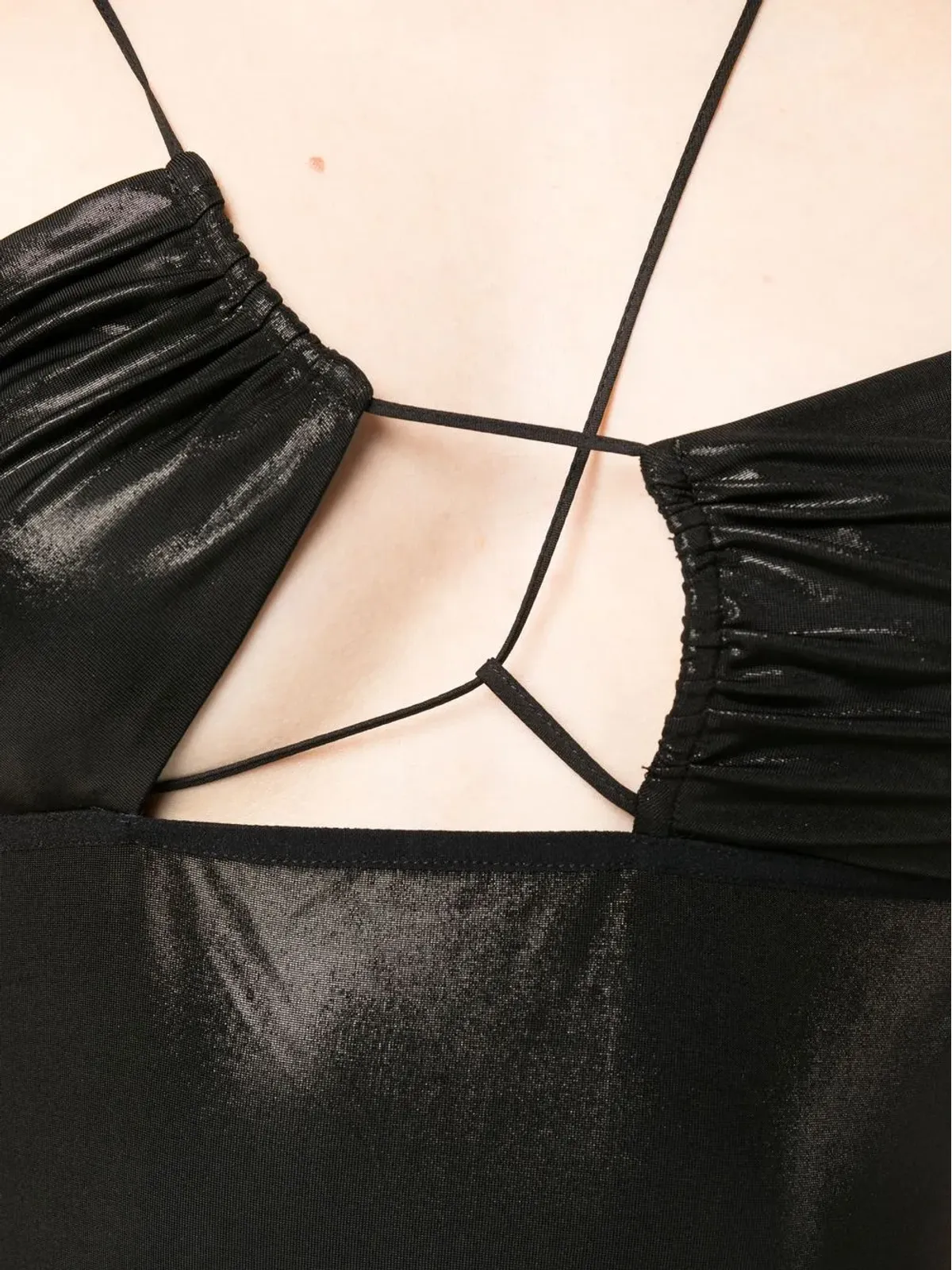 Nensi Dojaka グロッシー アシンメトリックネック ドレス - 画像5
