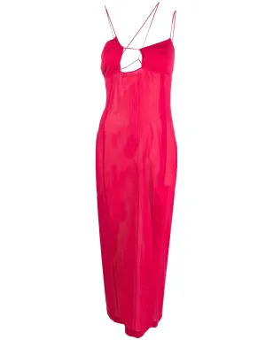 Nensi Dojaka long asymmetric-neck dress - Pink - サムネイル1