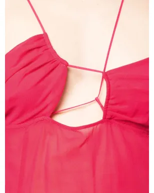 Nensi Dojaka long asymmetric-neck dress - Pink - サムネイル5