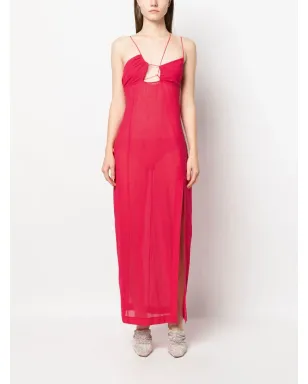 Nensi Dojaka long asymmetric-neck dress - Pink - サムネイル2