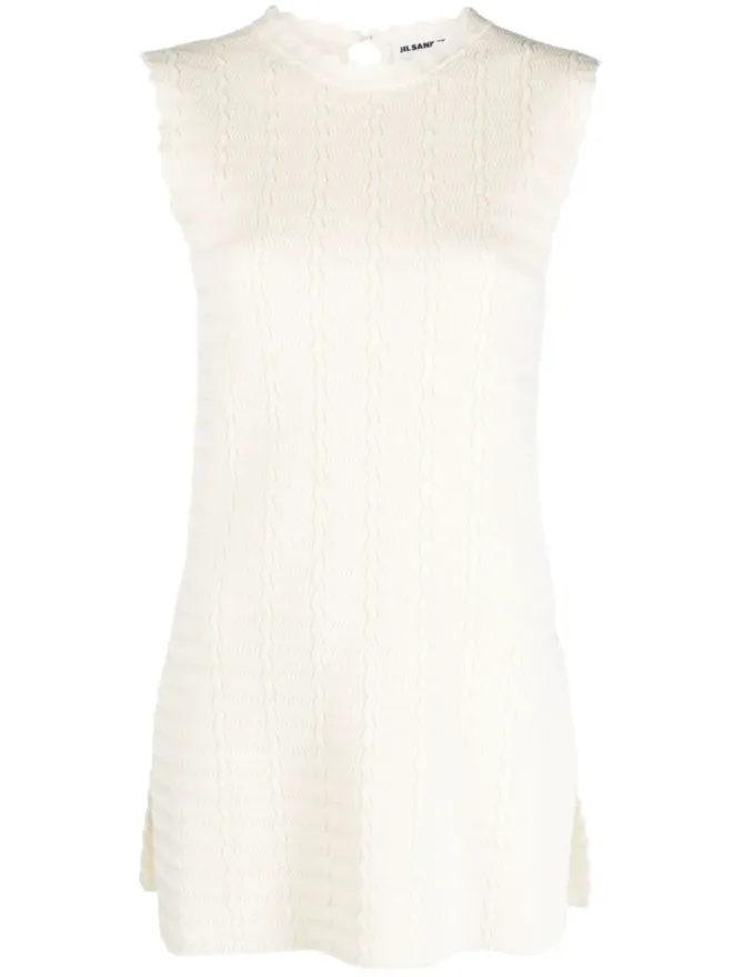 Jil Sander Jil Sander ノースリーブ編みニットトップの商品画像