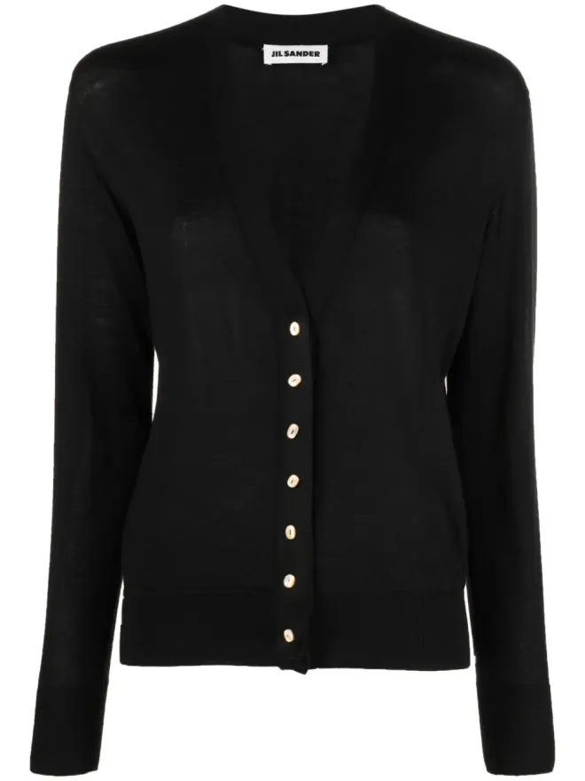 Jil Sander Jil Sander Vネック細編みカーディガンの商品画像