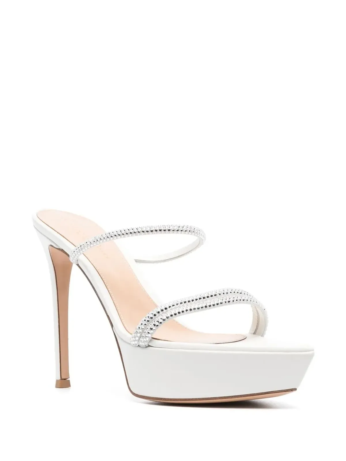 Gianvito Rossi Montecarlo crystal-embellished sandals - White - 画像2