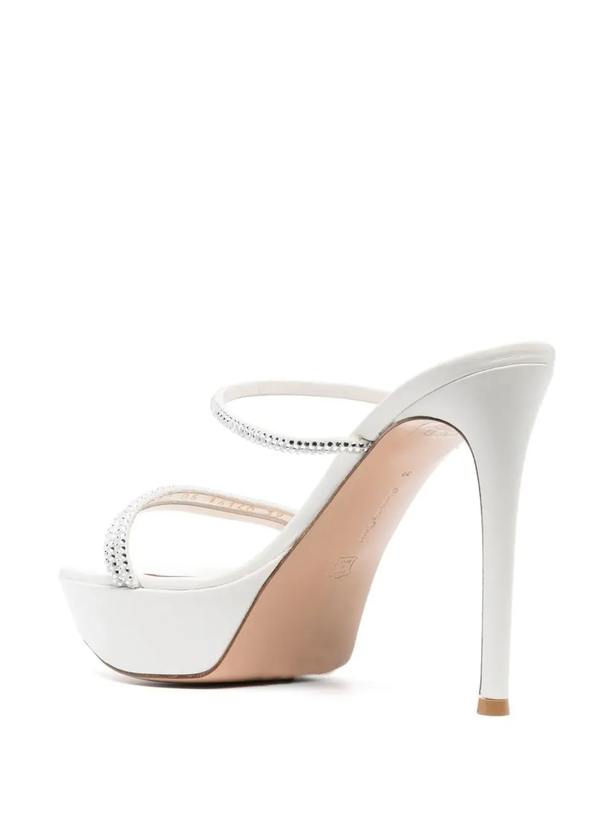 Gianvito Rossi Montecarlo crystal-embellished sandals - White - 画像3