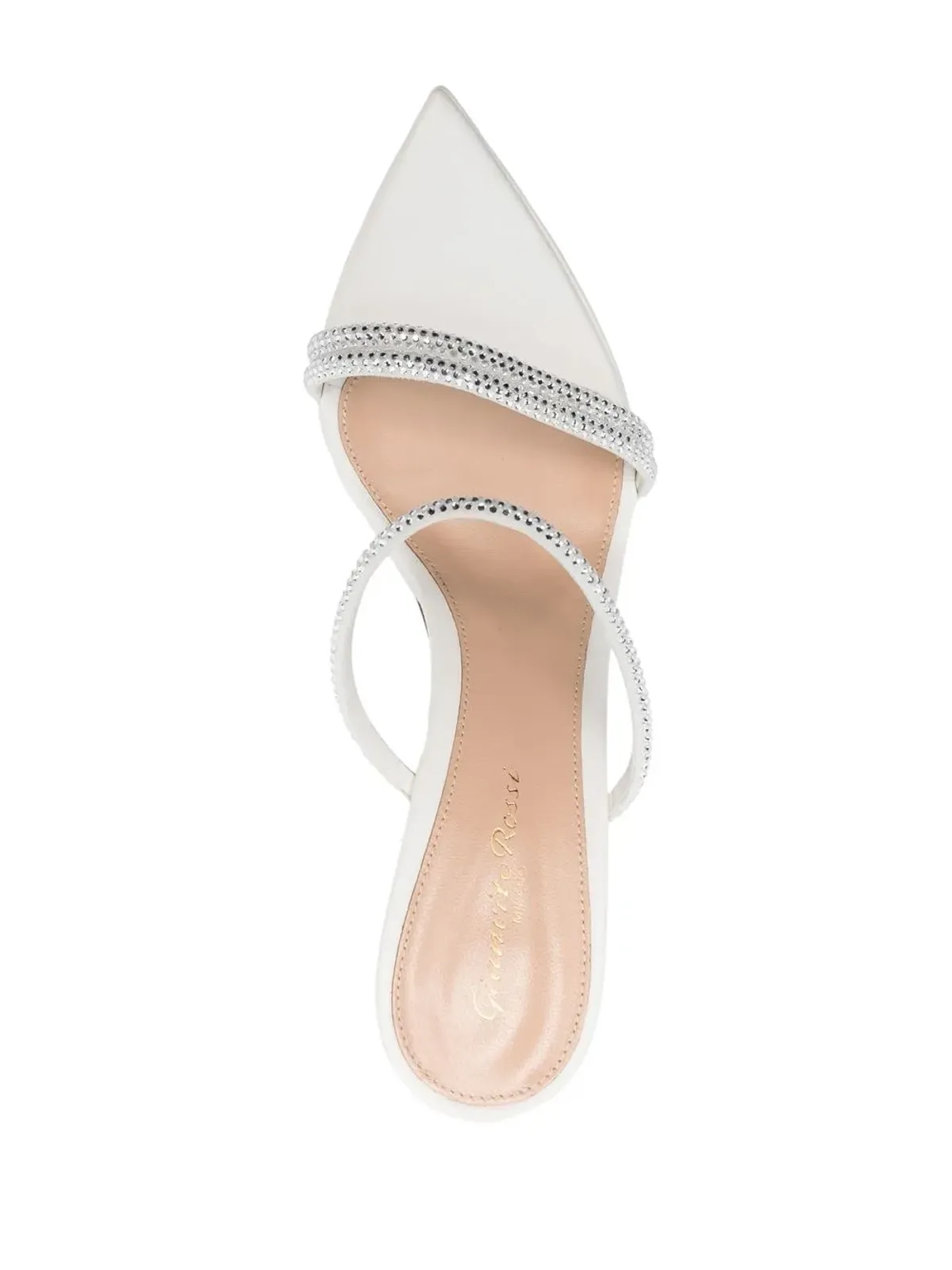 Gianvito Rossi Montecarlo crystal-embellished sandals - White - 画像4