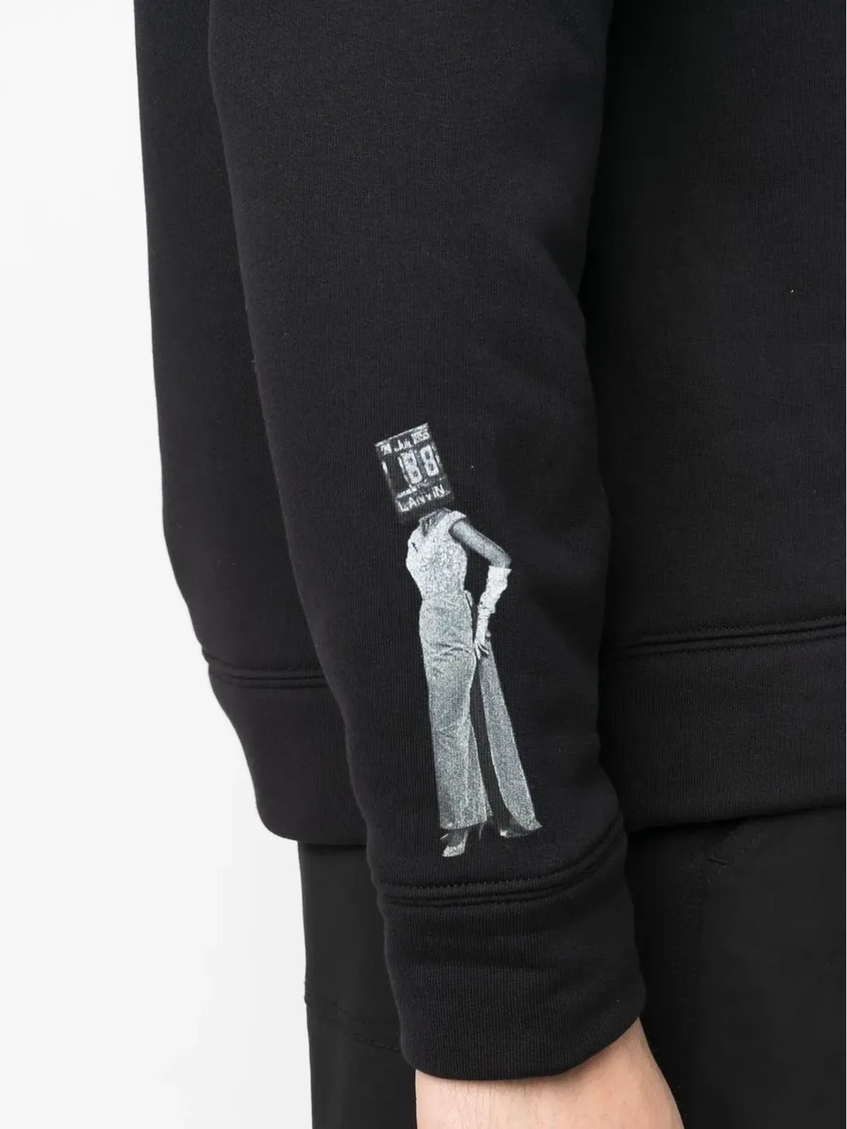 Lanvin 写真プリント長袖スウェットシャツ ブラック - 画像5