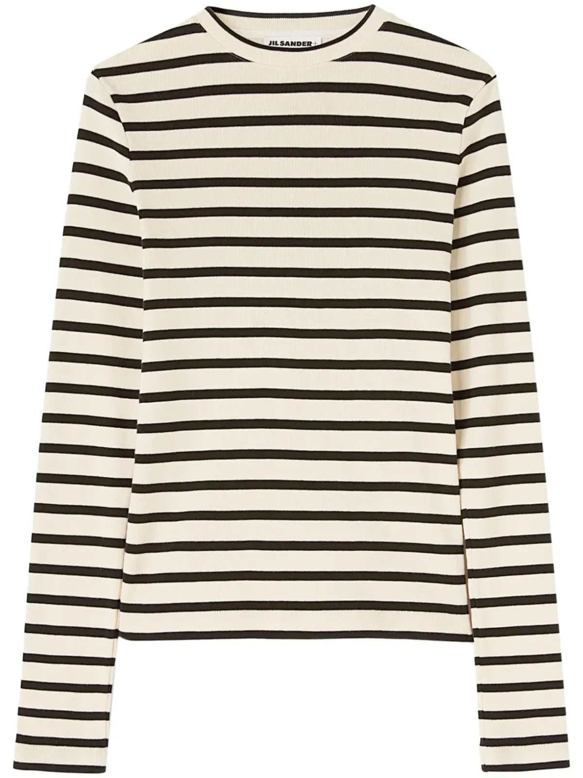 Jil Sander ストライプ柄コットンTシャツ - 画像1