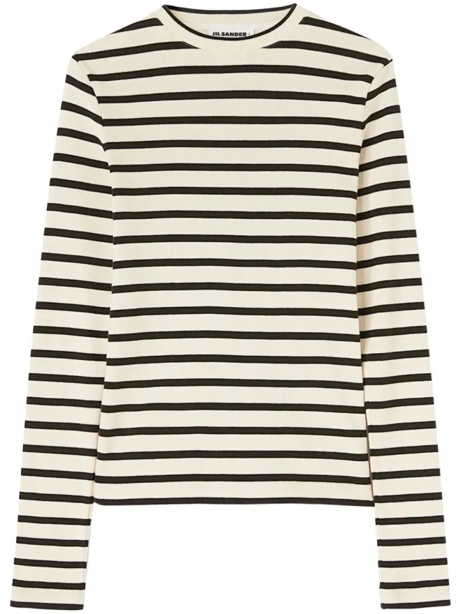 Jil Sander Jil Sander ストライプ柄コットンTシャツの商品画像