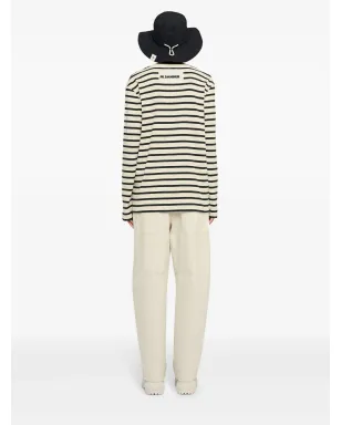Jil Sander ストライプ柄コットンTシャツ - サムネイル4