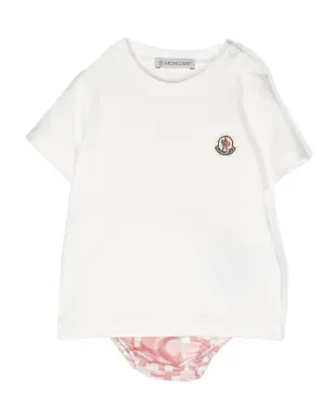 Moncler Enfant モノグラムプリント ブルマー セット - White - サムネイル1