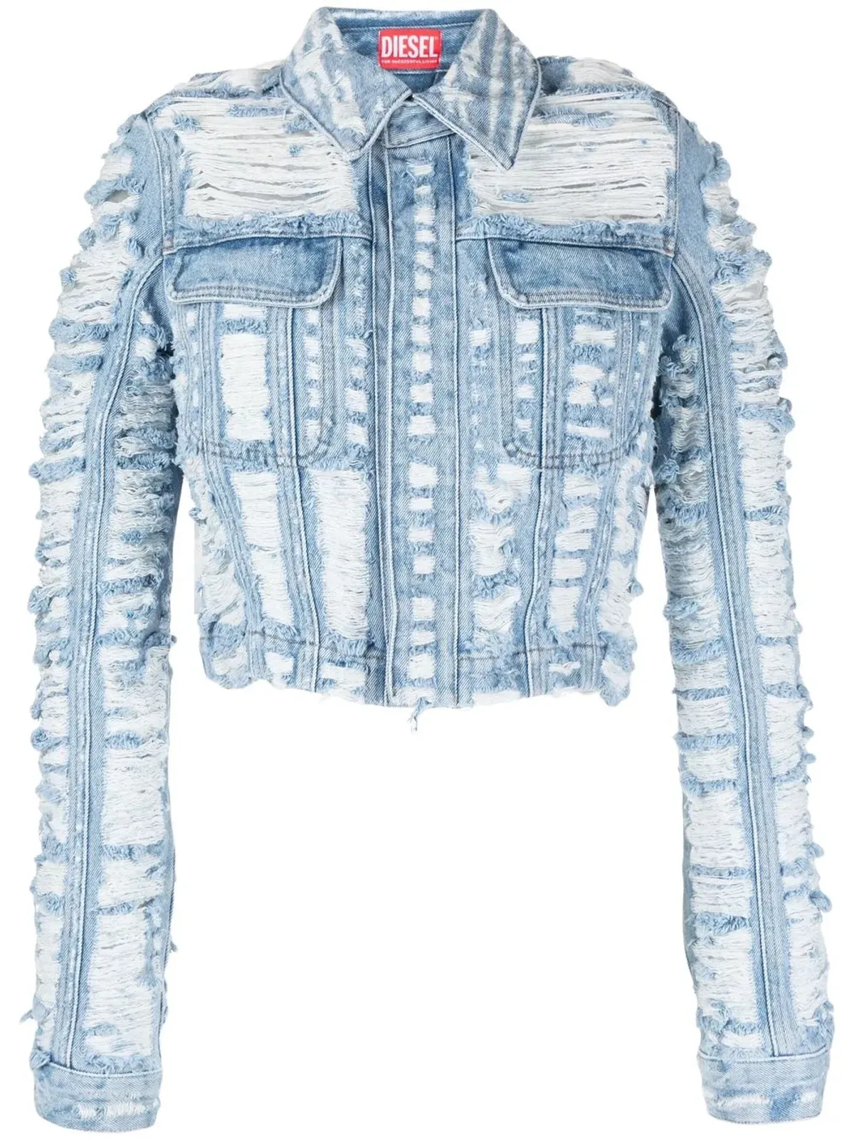 Diesel De-Slimmy-Fsc クロップド デニムジャケット - 画像1