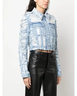 Diesel De-Slimmy-Fsc クロップド デニムジャケット - サムネイル3