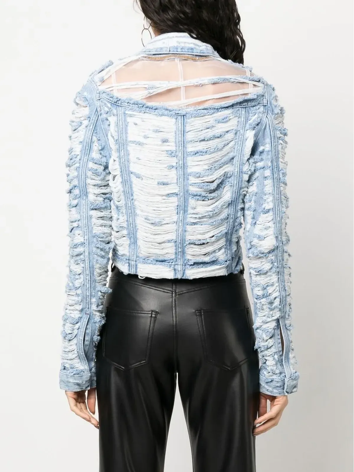 Diesel De-Slimmy-Fsc クロップド デニムジャケット - 画像4