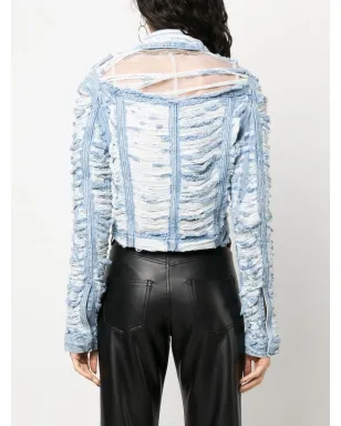Diesel De-Slimmy-Fsc クロップド デニムジャケット - サムネイル4