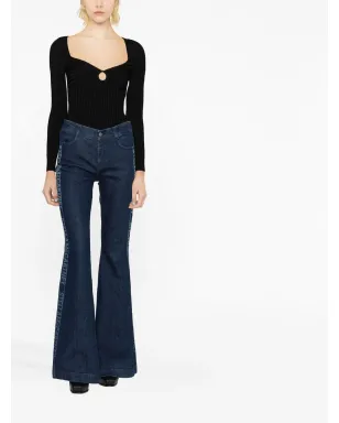 Stella McCartney カットアウトリブ編みトップ（ブラック） - サムネイル2