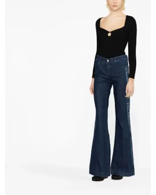 Stella McCartney カットアウトリブ編みトップ（ブラック） - サムネイル3