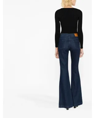 Stella McCartney カットアウトリブ編みトップ（ブラック） - サムネイル4