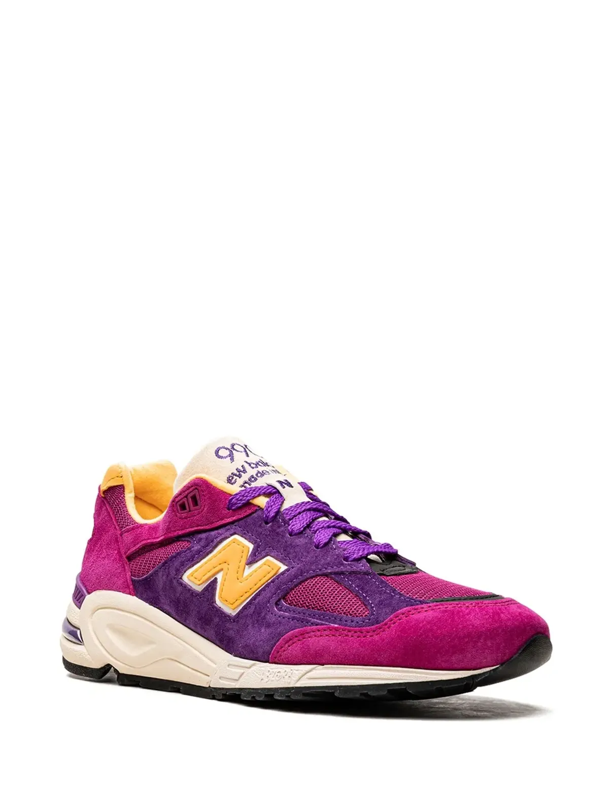 New Balance 990V2 ピンク/パープル スニーカー - 画像2