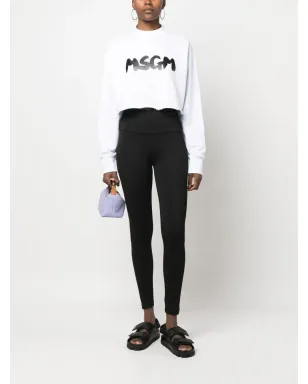 MSGM ロゴプリント ハイウエスト レギンス - サムネイル2