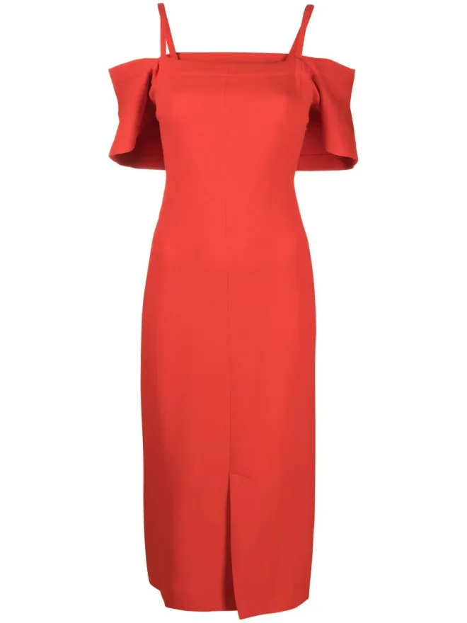 Victoria Beckham Victoria Beckham オフショルダーミディドレスの商品画像