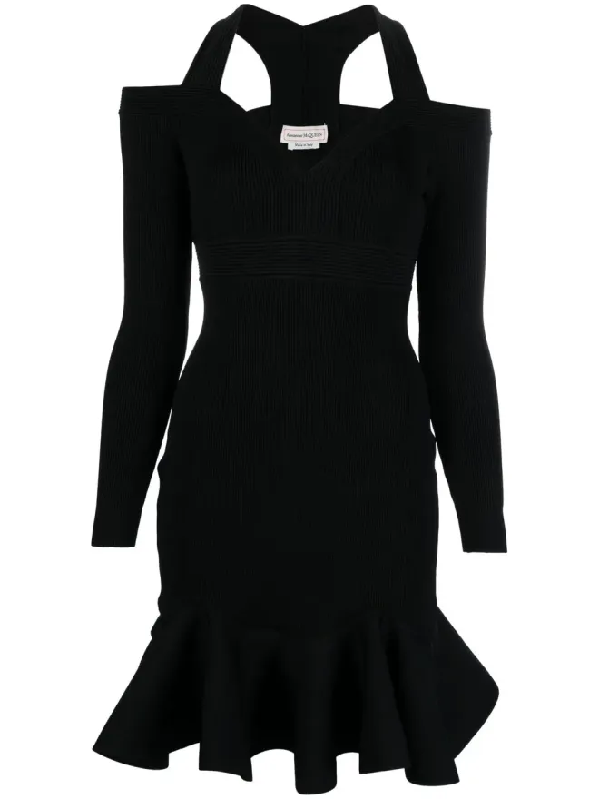 Alexander McQueen Alexander McQueen Vネックニットミニドレスの商品画像