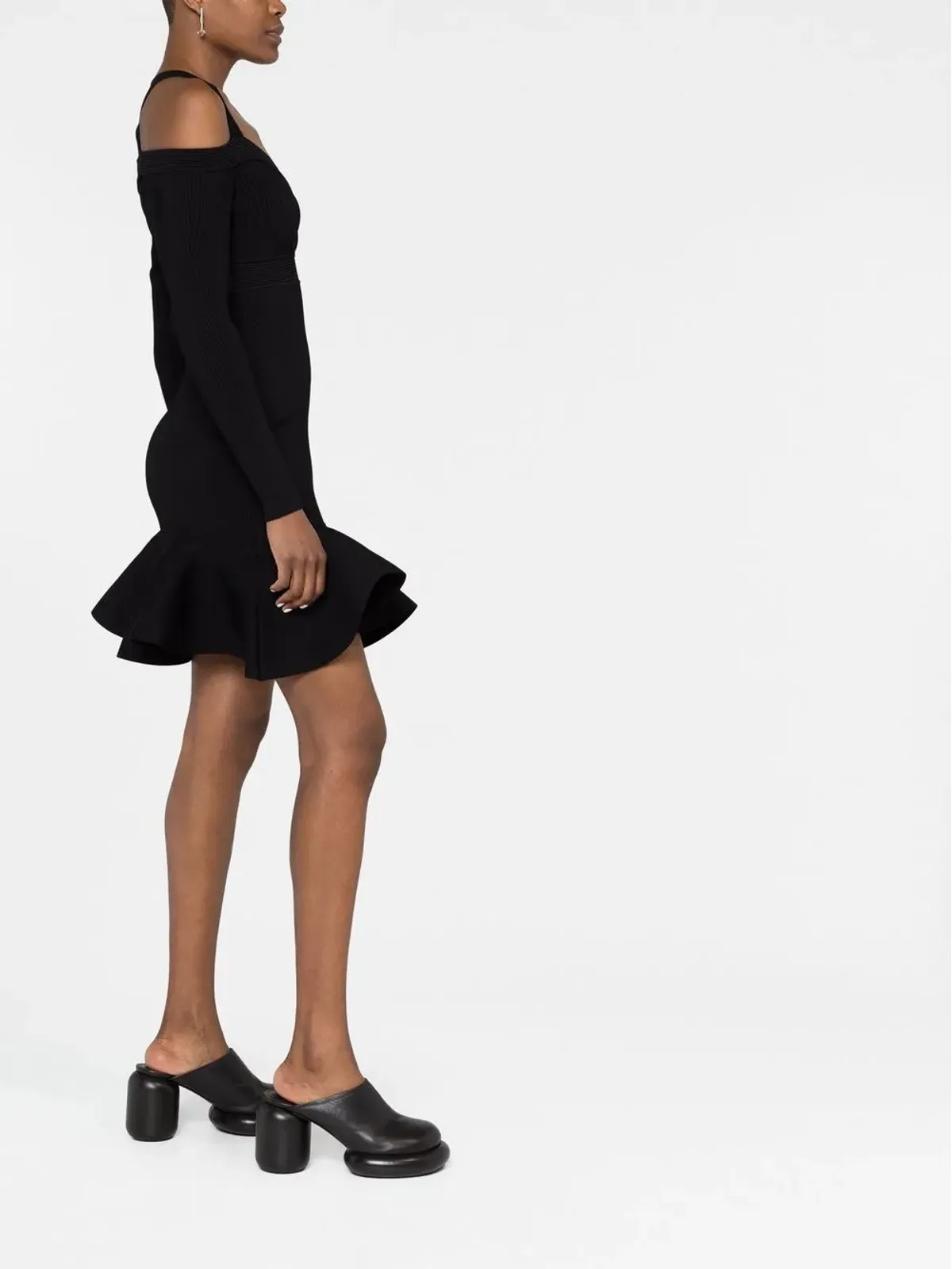Alexander McQueen Vネックニットミニドレス - 画像4