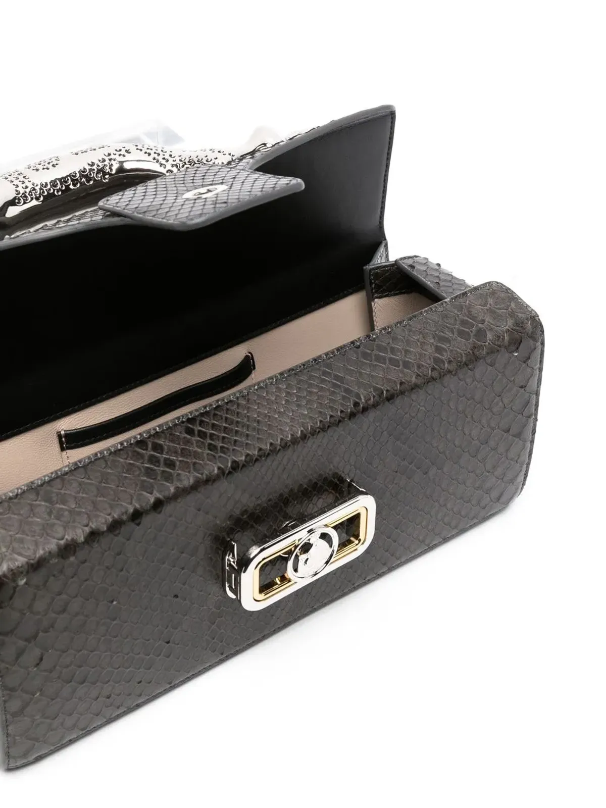 Lanvin 蛇革ミニトート - グレー - 画像5