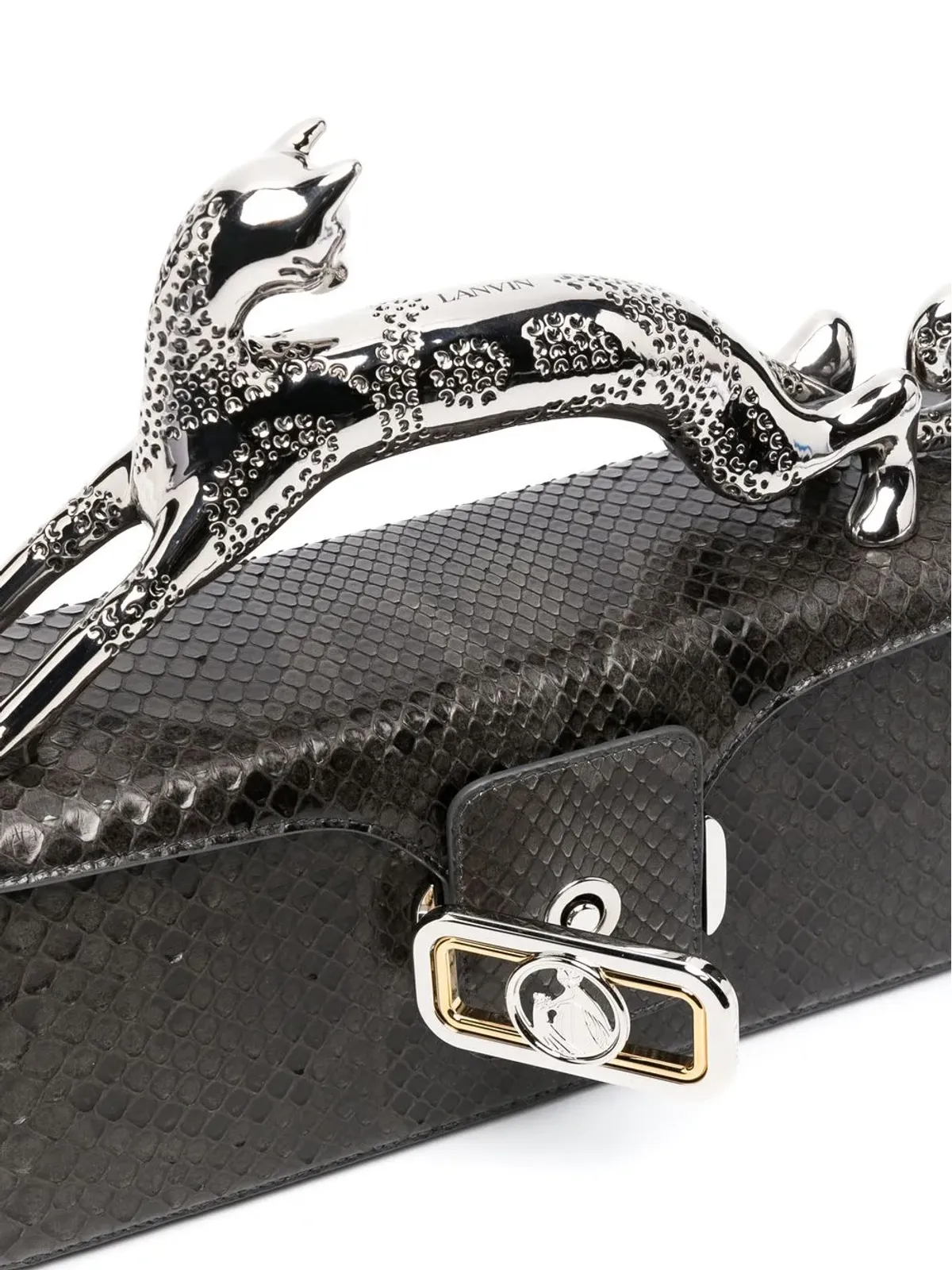 Lanvin 蛇革ミニトート - グレー - 画像4