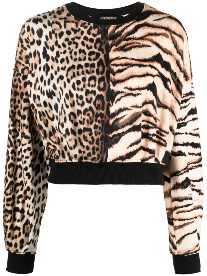 Roberto Cavalli Roberto Cavalli アニマルプリント長袖ブラウスの商品画像