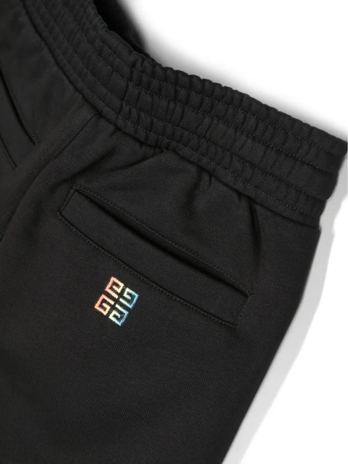 Givenchy Kids グラデーションエフェクト ロゴ刺繍ショートパンツ - ブラック - 画像3