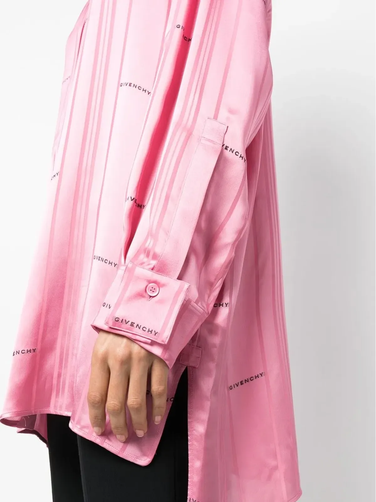 Givenchy ロゴジャカードストライプシャツ - 画像5
