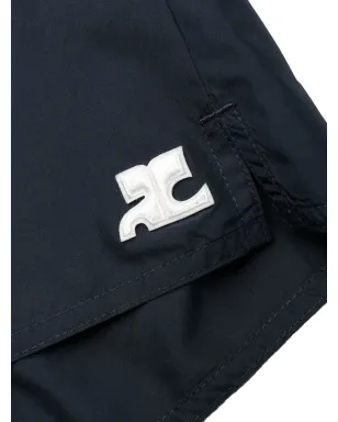 Courrèges ロゴパッチ付き無地スイムショーツ - サムネイル3