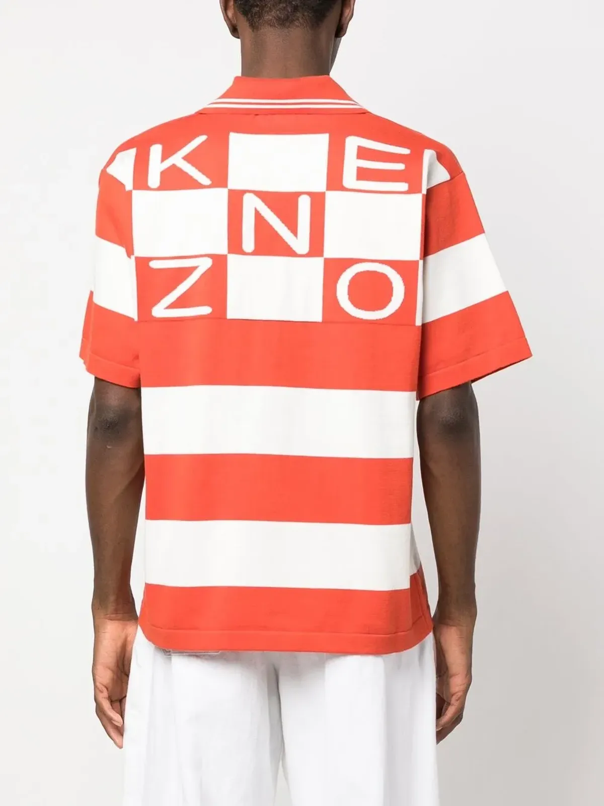 Kenzo ロゴプリントストライプポロシャツ - 画像4