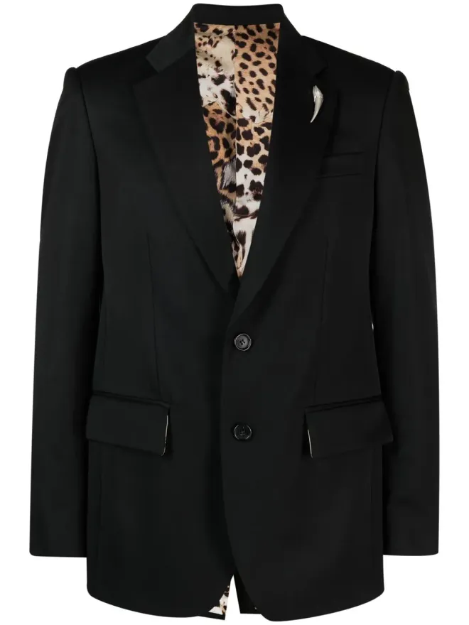 Roberto Cavalli Roberto Cavalli シングルブレスト ウールジャケットの商品画像