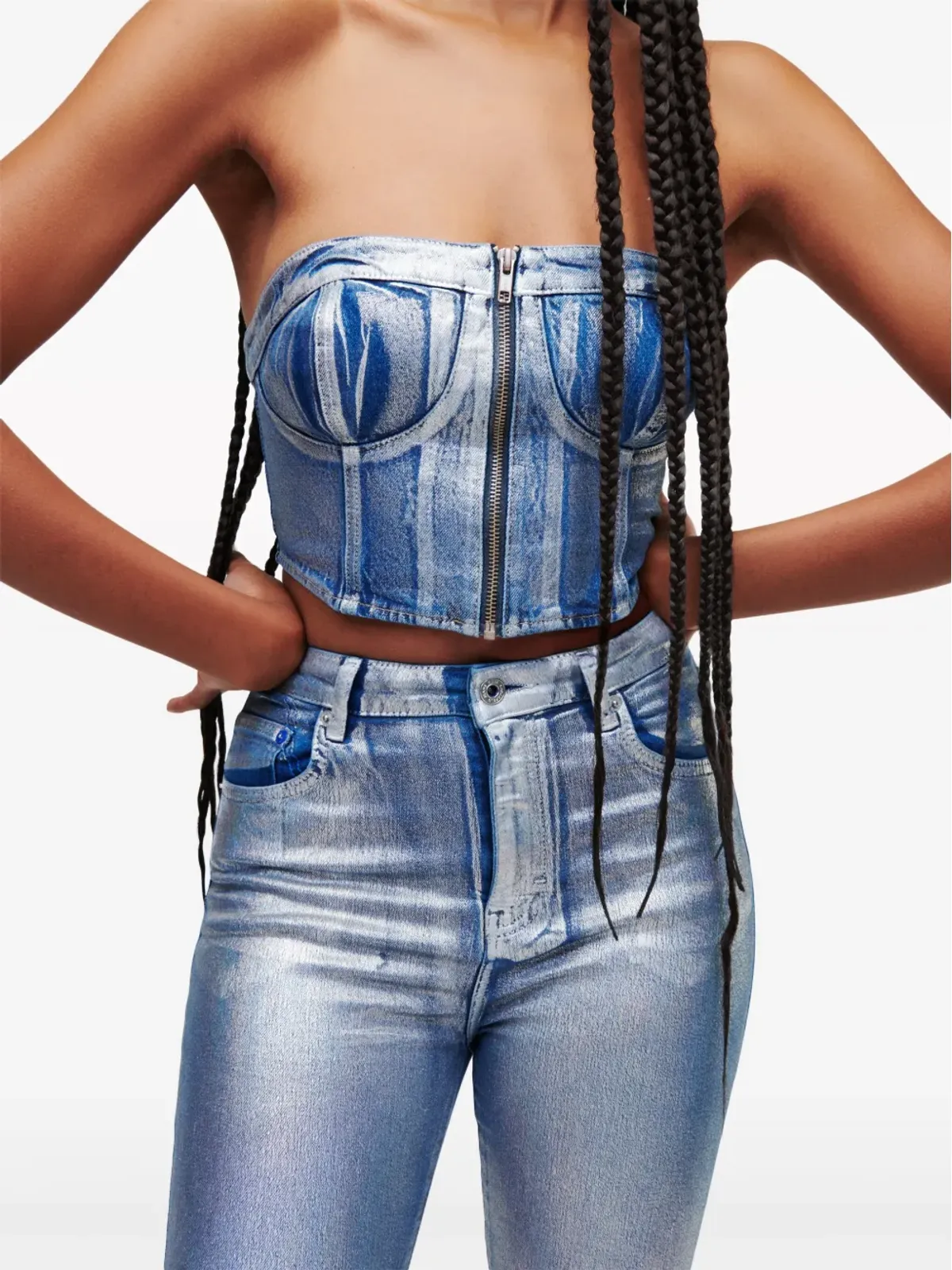 Karl Lagerfeld Jeans KLJ アップリケ ビスチェトップ - 画像3