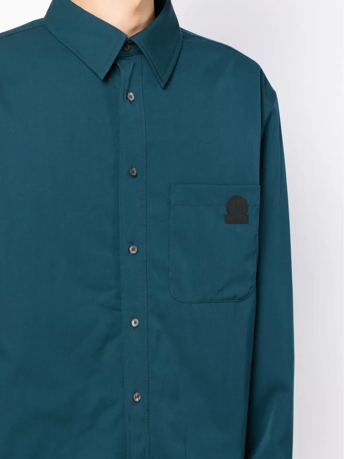 Lanvin ボックスプリーツ長袖シャツ - ブルー - 画像5