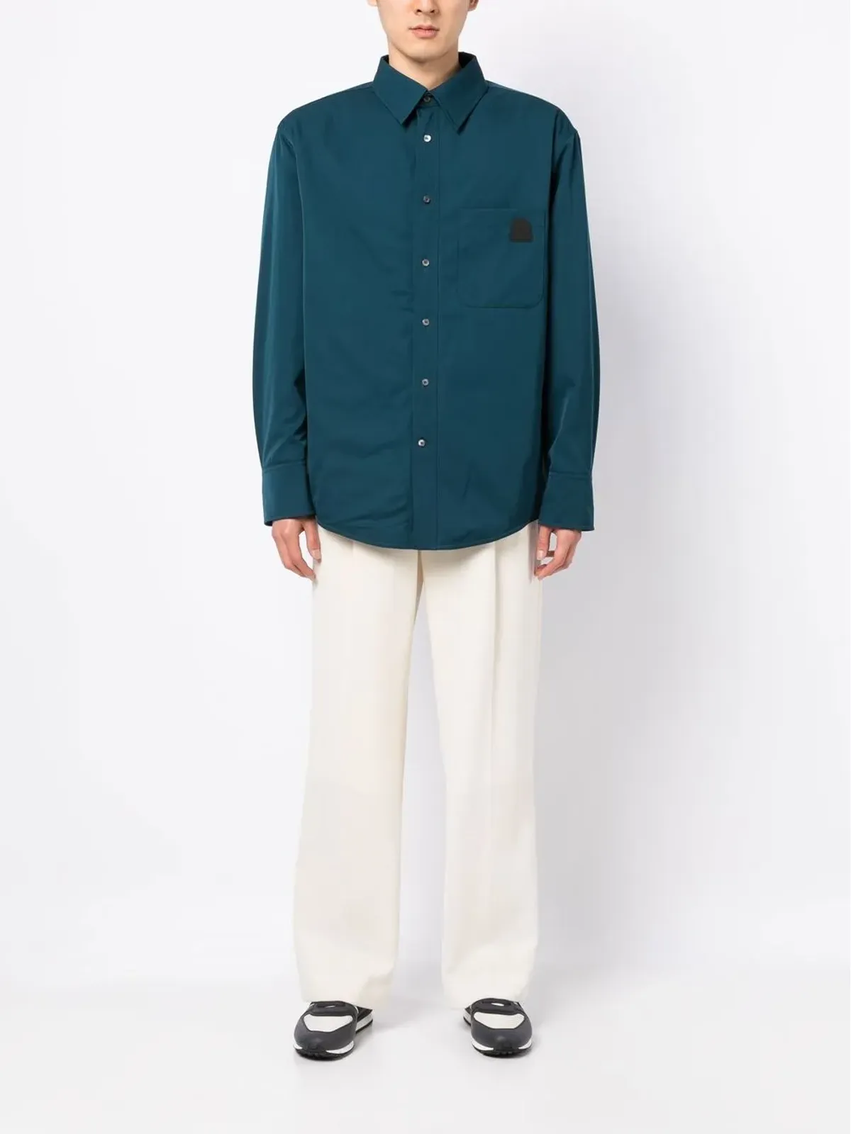 Lanvin ボックスプリーツ長袖シャツ - ブルー - 画像2
