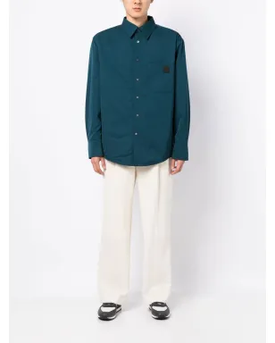 Lanvin ボックスプリーツ長袖シャツ - ブルー - サムネイル2