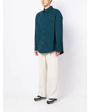 Lanvin ボックスプリーツ長袖シャツ - ブルー - サムネイル3
