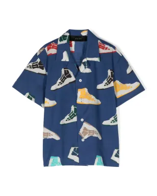 AMIRI KIDS 骸骨プリント ボウリングシャツ - サムネイル1