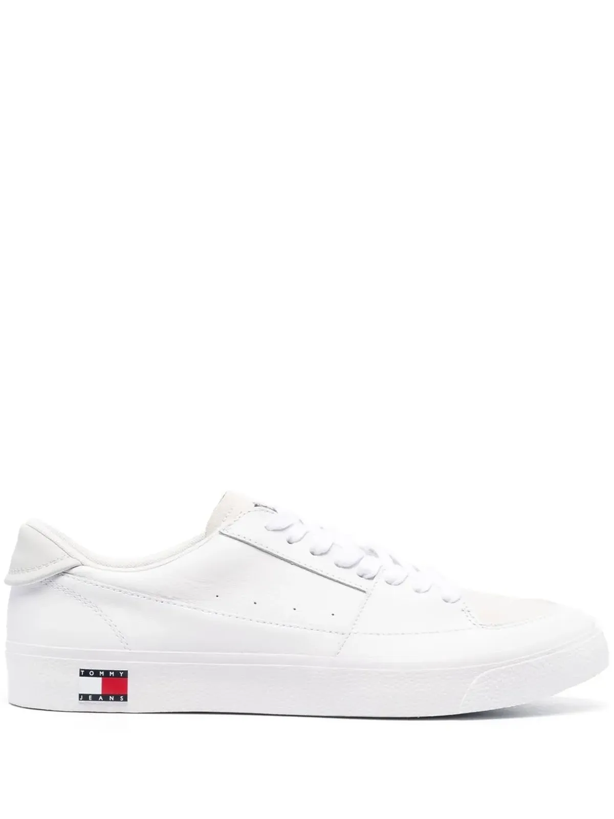 Tommy Jeans ロゴディテール ロートップ レザー スニーカー - 画像1