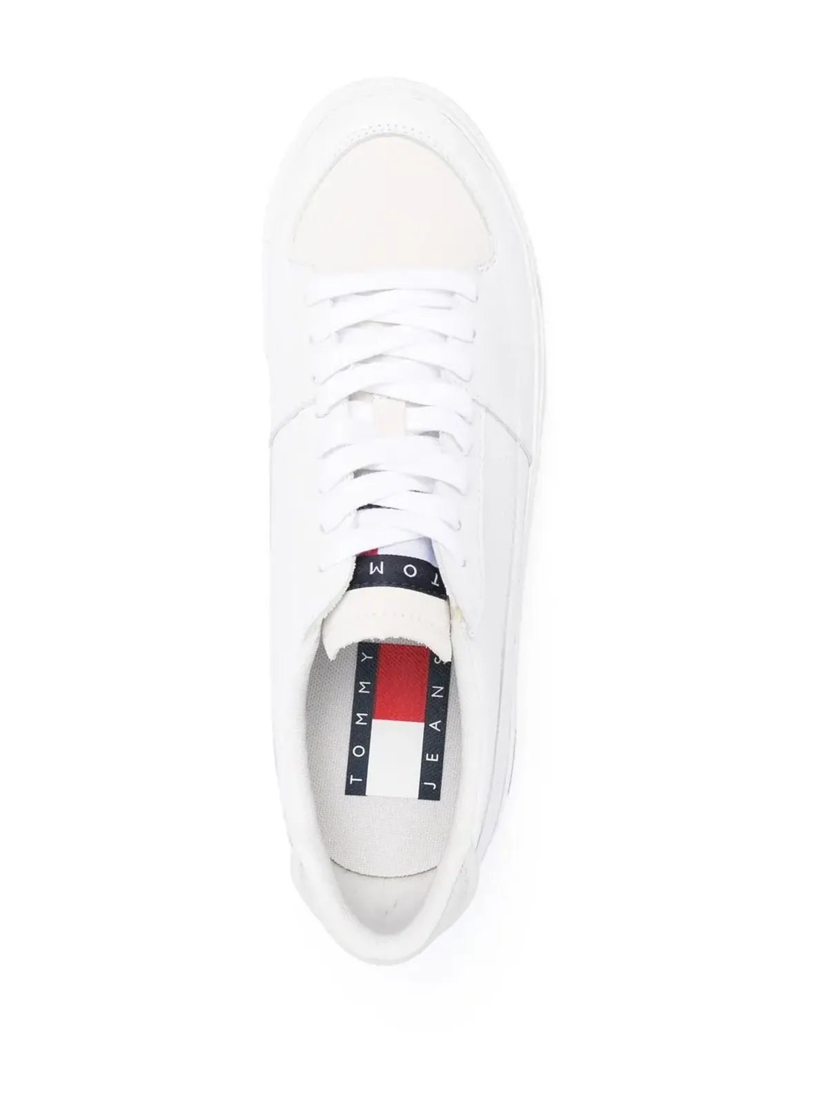 Tommy Jeans ロゴディテール ロートップ レザー スニーカー - 画像4