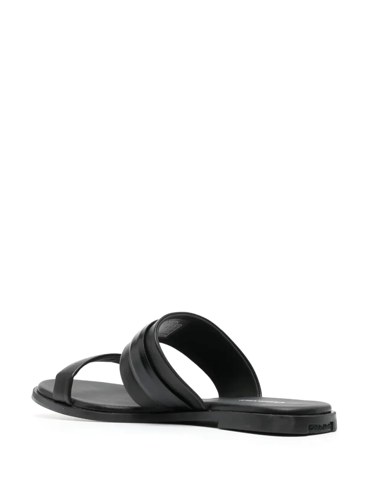 Calvin Klein ロゴ入りフラットレザーサンダル - 画像3