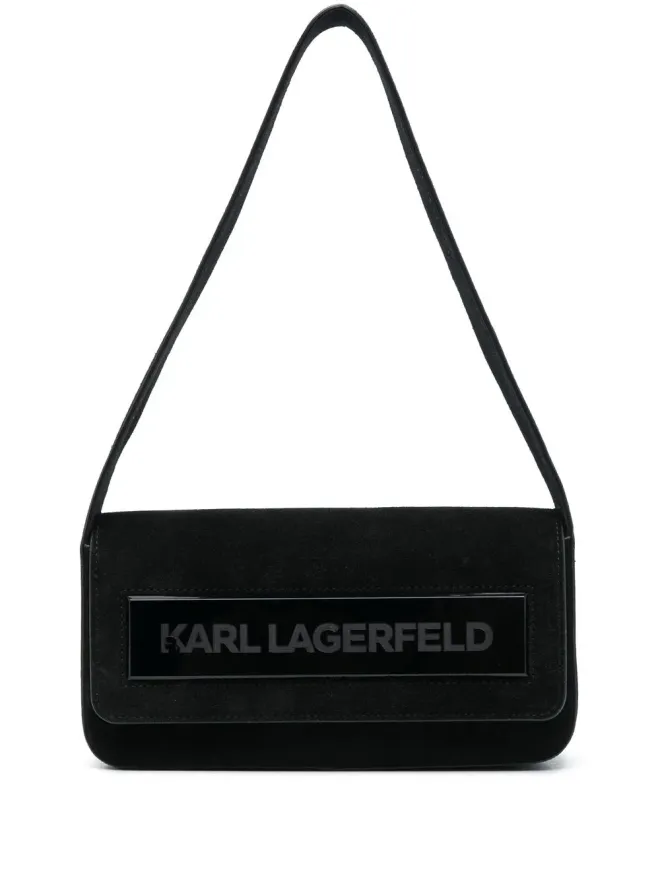Karl Lagerfeld Karl Lagerfeld IKON K ミディアム フラップ スウェード ショルダーバッグの商品画像