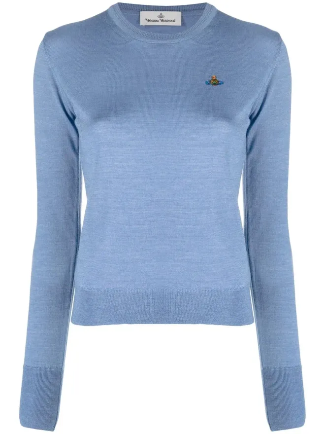 Vivienne Westwood Vivienne Westwood オーブ刺繍入り細編みニットセーターの商品画像