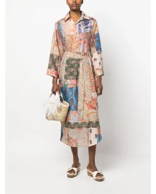 ZIMMERMANN ペイズリープリント シルク シャツドレス - サムネイル2