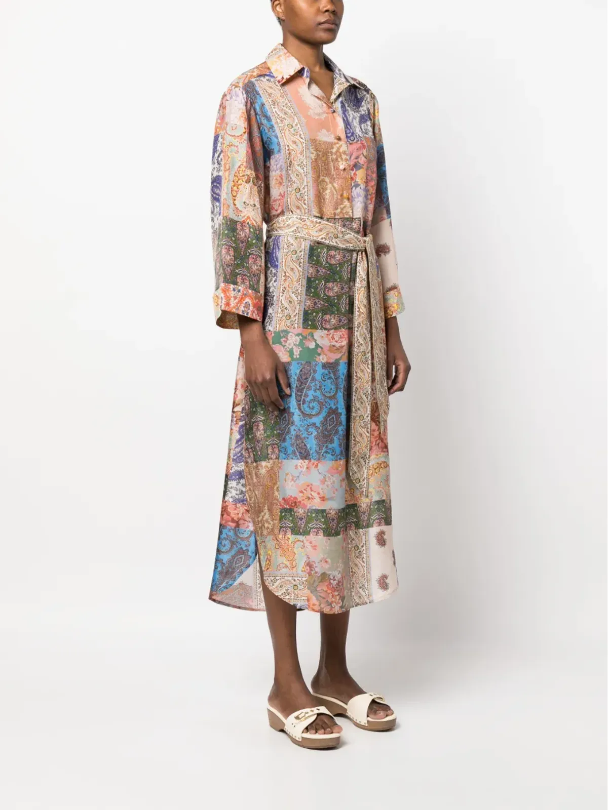 ZIMMERMANN ペイズリープリント シルク シャツドレス - 画像3