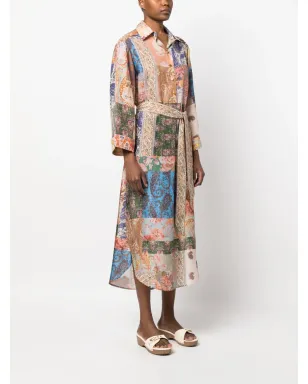 ZIMMERMANN ペイズリープリント シルク シャツドレス - サムネイル3