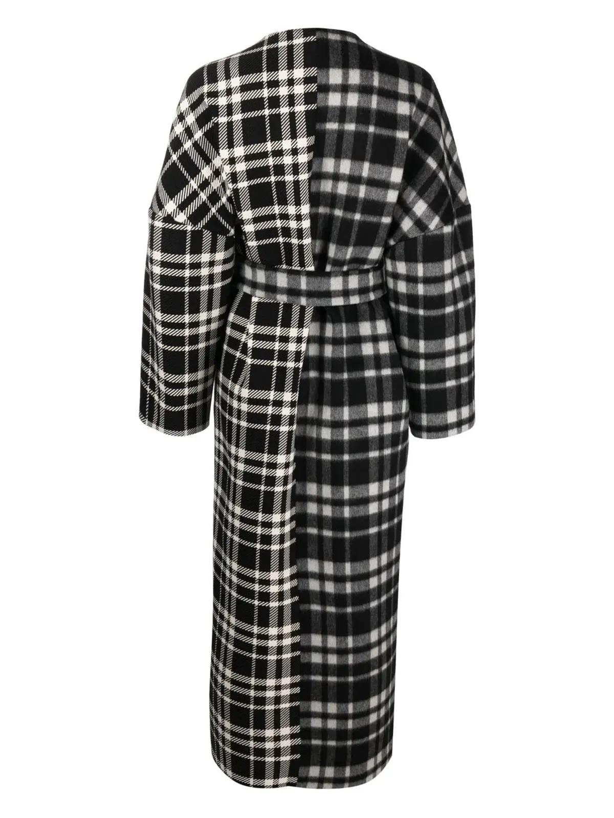 Roberto Cavalli チェック柄ベルト付きコート - 画像2