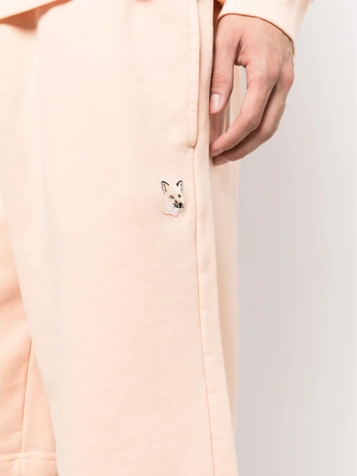 Maison Kitsuné フォックスパッチ コットンショーツ - オレンジ - 画像5